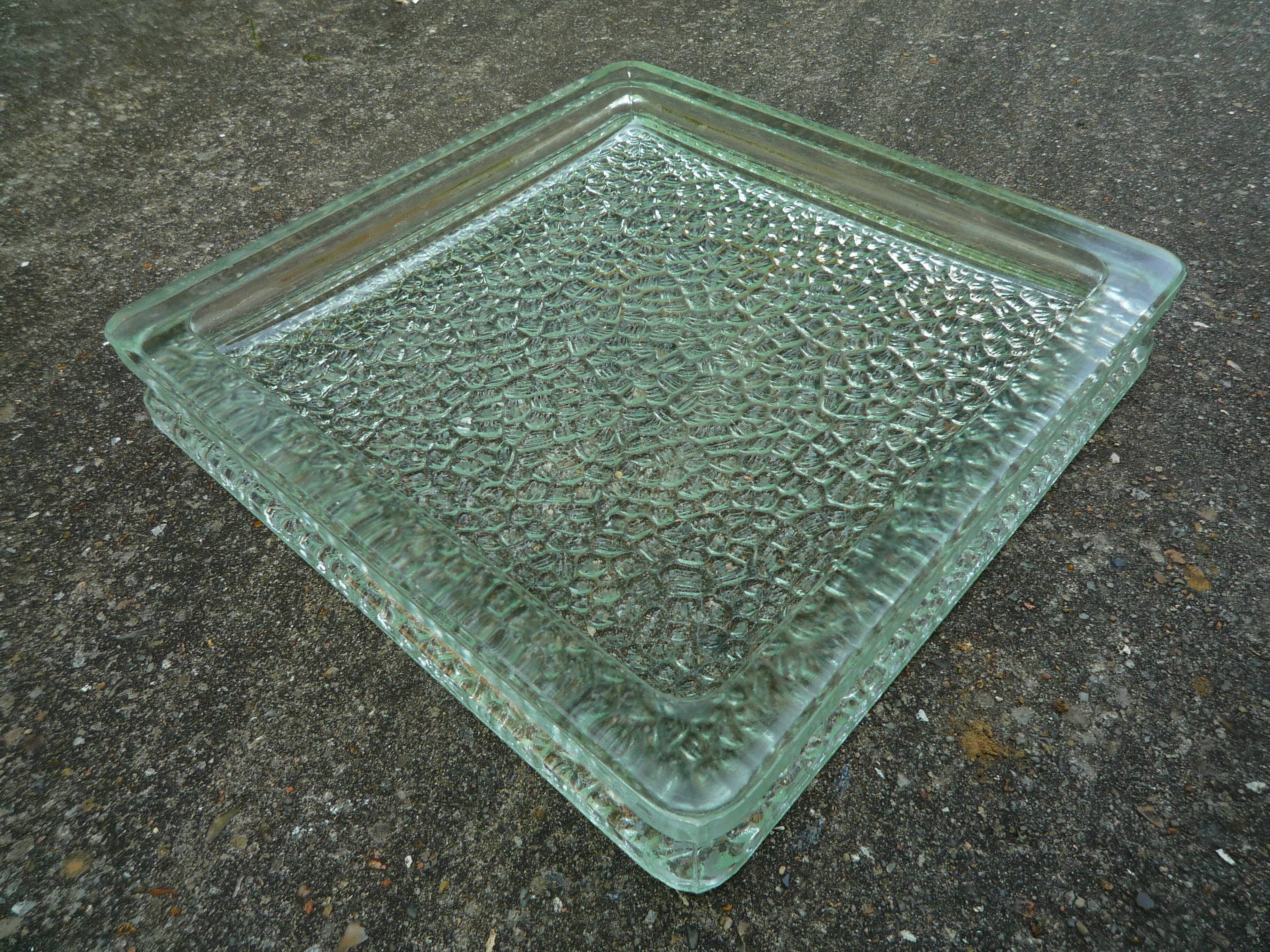 Engineered glass trivet, vintage 60s