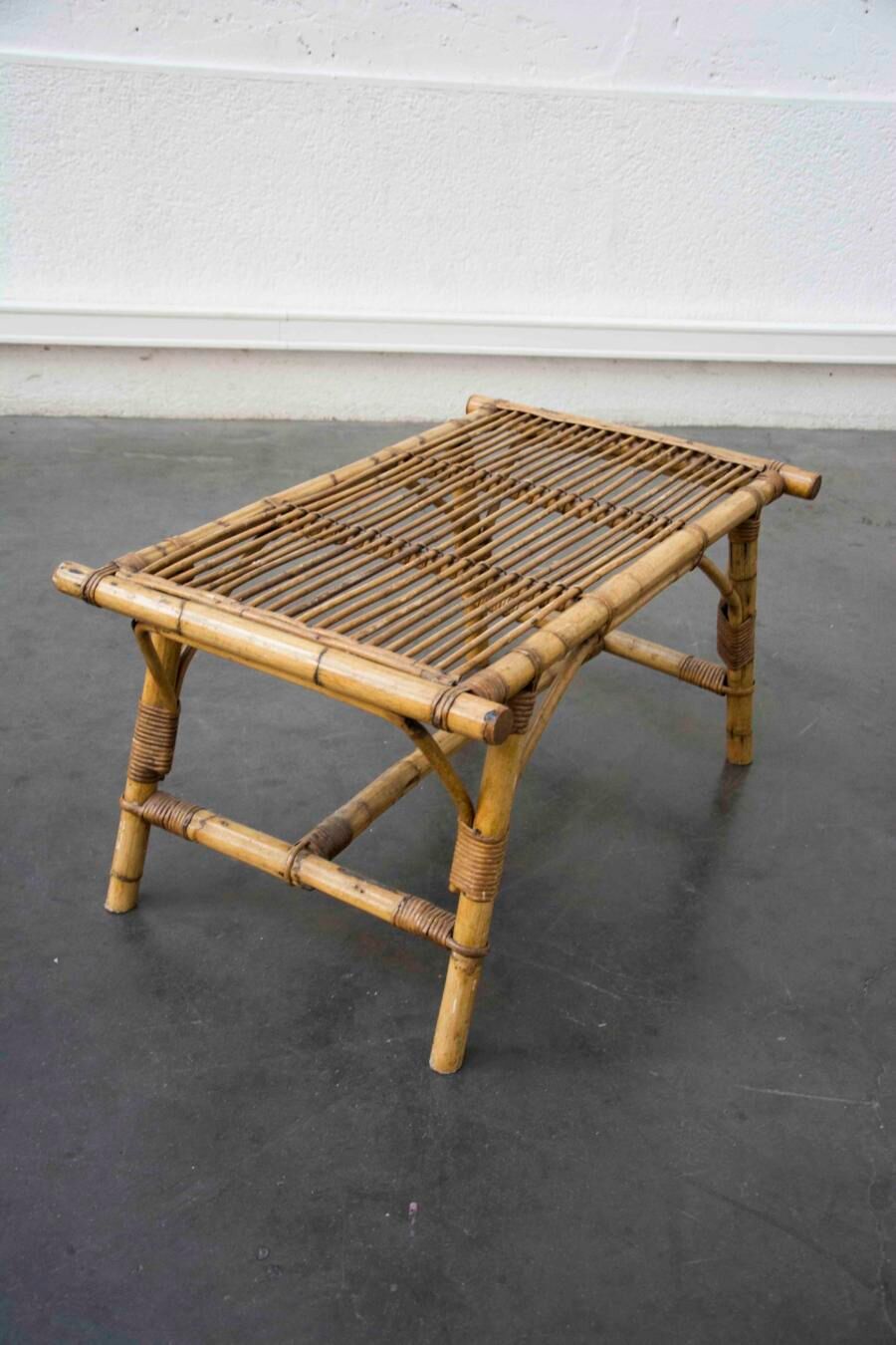 Rattan coffee table
