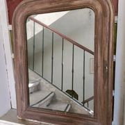 Miroir Louis Philippe doré et perlé