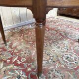 Table à manger ronde en acajou de style Louis XVI 230 cm