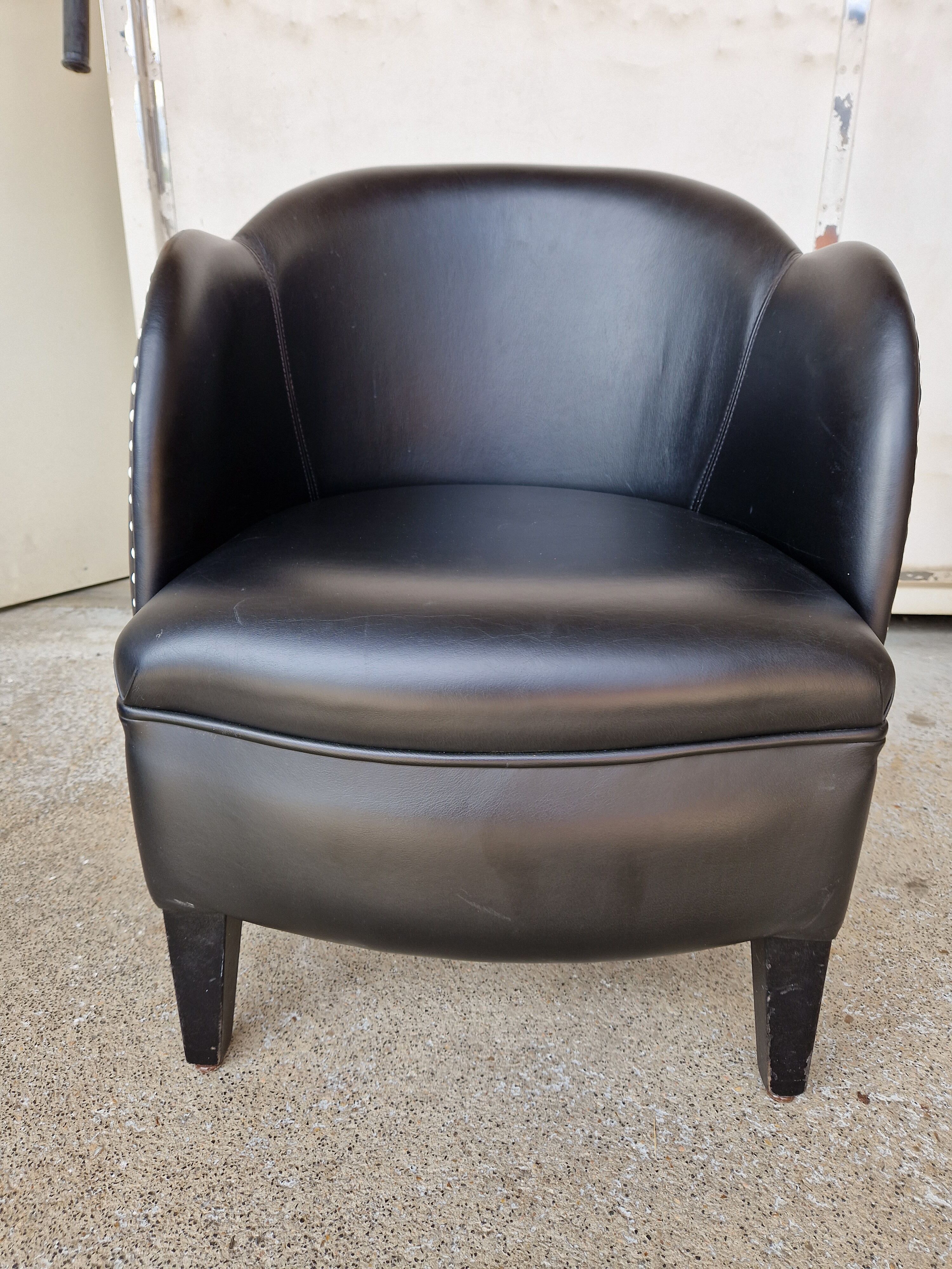 Pair of armchairs in imitation leather