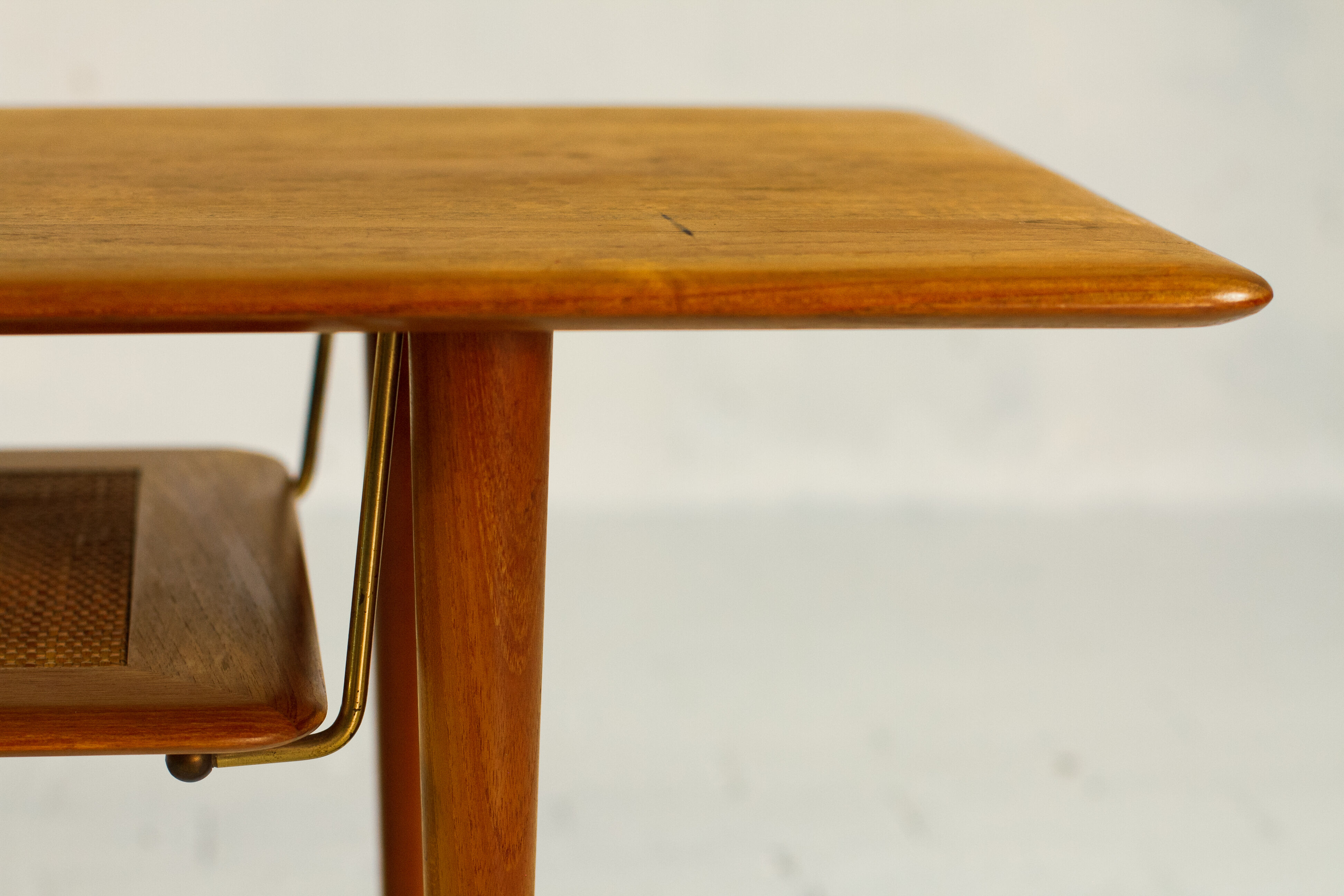 Coffee and caning coffee table by Peter Hvidt & Orla Molgaard Nielsen