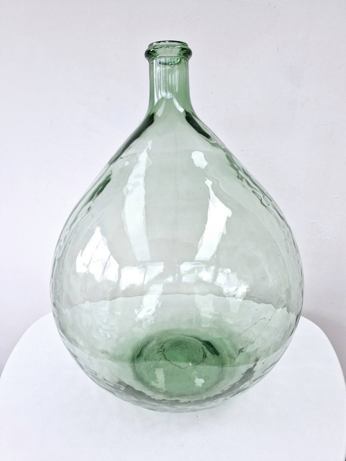 Old Carboy Bottle Dame Jeanne Light Green 20 Liters