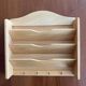 Wooden wall-mounted mail and key holder