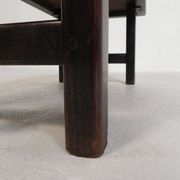 Square tile table from Vallauris, signed Dan with an image of a fantastic bird, 1960s.