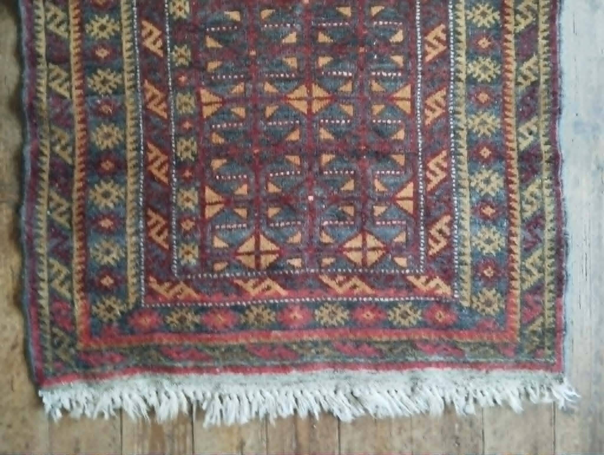 Handmade Afghan Belouch rug 126x86cm