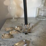 Vintage Olri silver metal candlestick