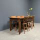 Rustic french farmhouse dining table made of oak and elm