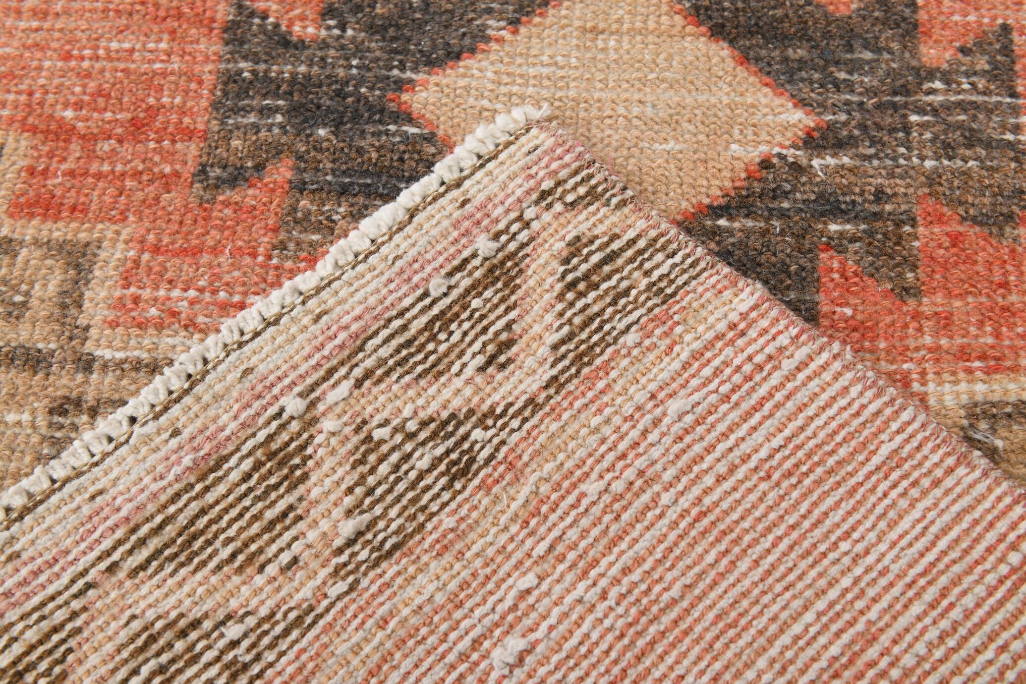 Vintage Pale Red Oriental Persian Runner Rug, 84x389Cm