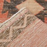 Vintage Pale Red Oriental Persian Runner Rug, 84x389Cm