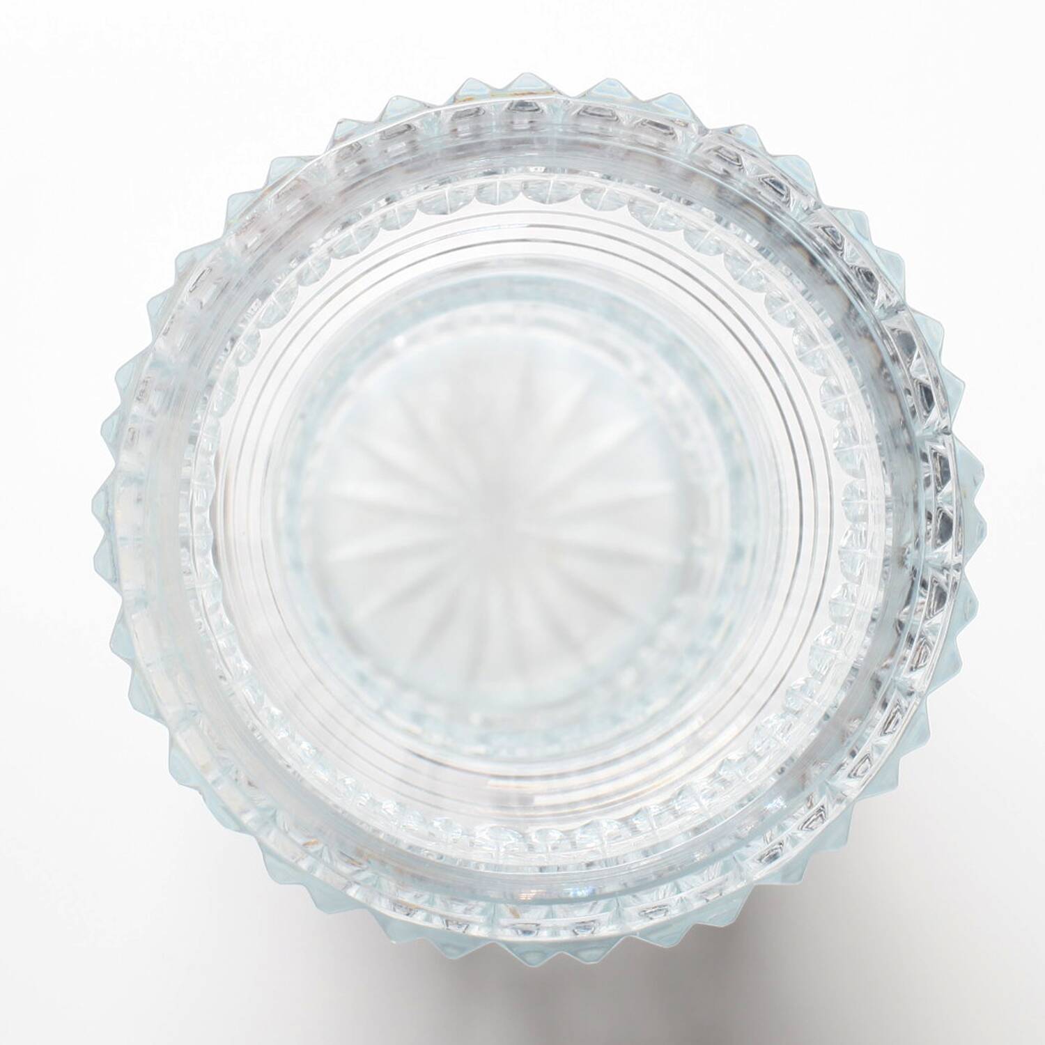 Mid-century Large Vase / Vintage Tall and Solid Clear Crystal Vase / 1960s