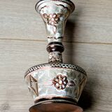 Decorative handcrafted vase in chiseled copper - Floral motifs - Orient / India