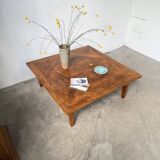 1940s inlaid oak coffee table