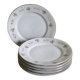 6 Bavaria porcelain plates with flowers and gilding