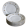 6 Bavaria porcelain plates with flowers and gilding