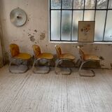 4 chairs Rinaldi "Sabrina" yellow leather