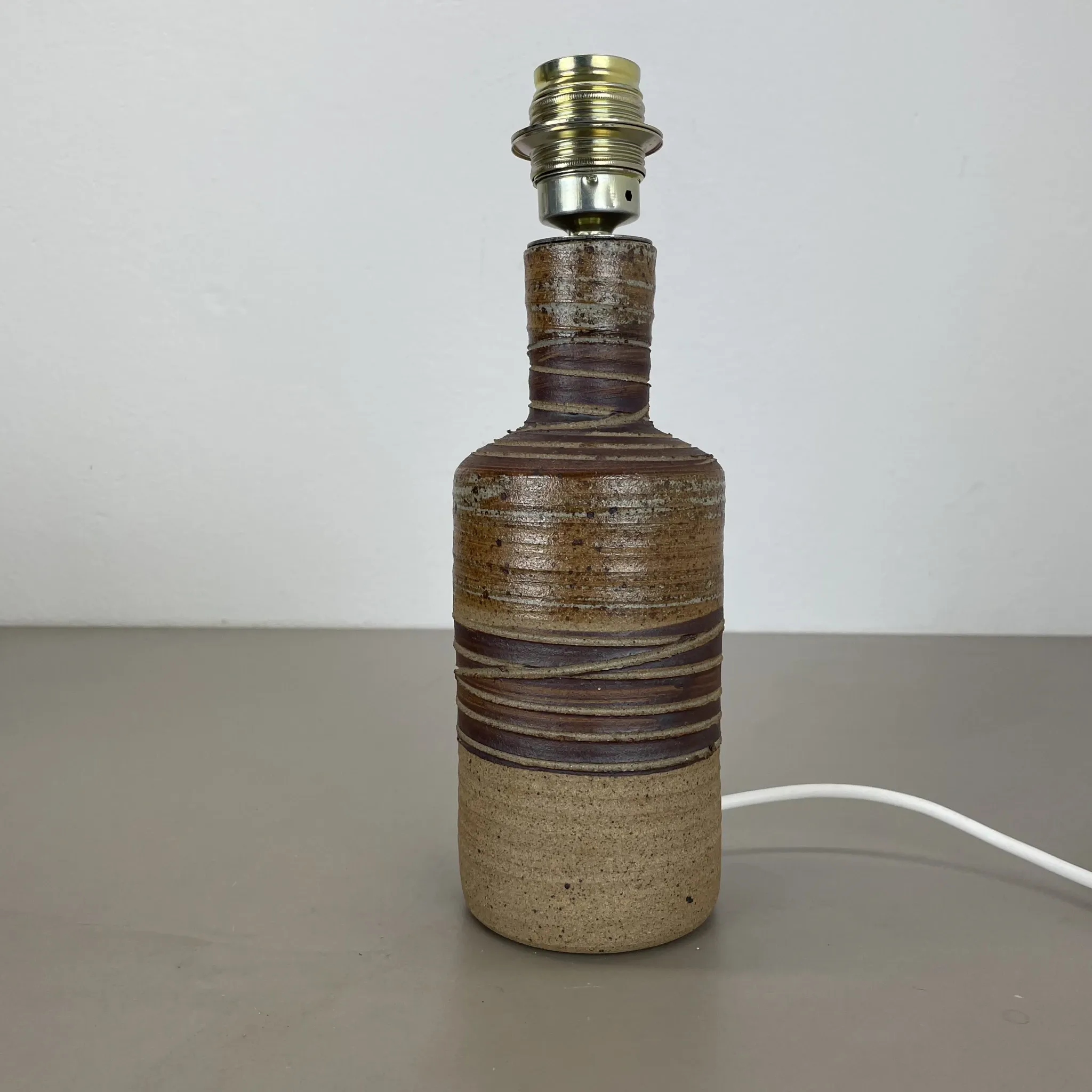 31 cm High Ceramic Table Lamp Base, 'Studio Pottery', by Tue Poulsen, Ceramic Denmark, 1970