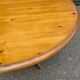 Round table in solid pine with a central baluster leg from 1980.