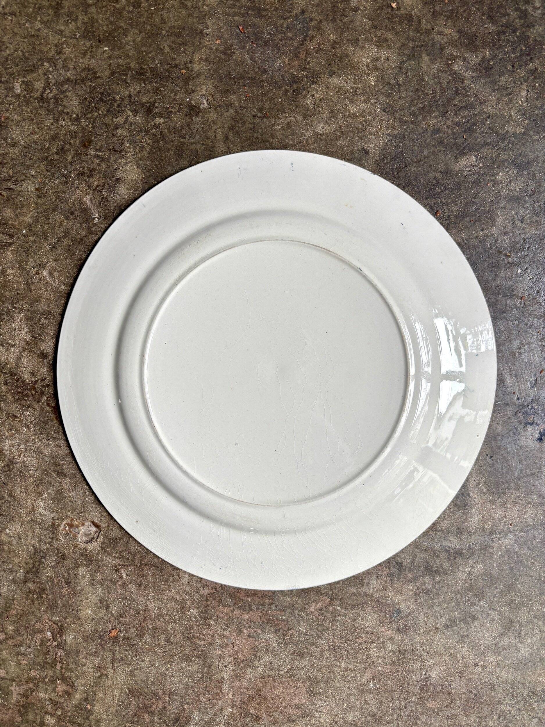 Round Salins ironstone dish, "Directoire" service