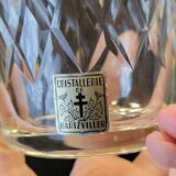 Old ice bucket ice cubes crystal cut braces Cristallerie Hartzviller