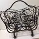 wrought iron newspaper rack
