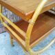 Rolling table in rattan