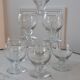 Set of 8 50s wine glasses in engraved crystal