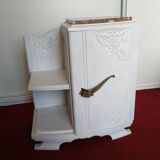 Art Deco bedside table top red marble