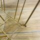 Asymmetrical gold metal magazine rack – 1960s