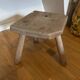 Antique Brutalist Farm Stool