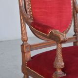 Salon three-room 1900 Walnut Louis XVI style