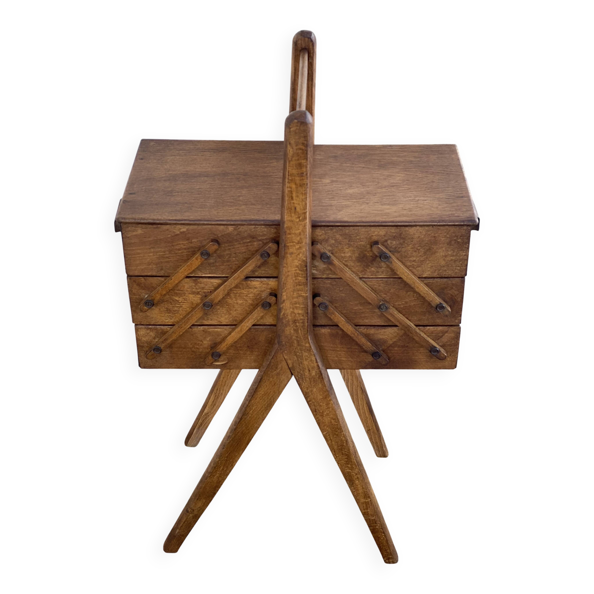 Vintage 1960s sewing table with splayed legs