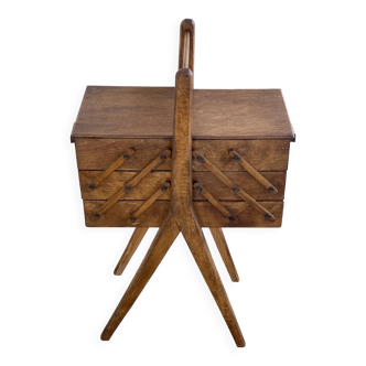 Vintage 1960s sewing table with splayed legs