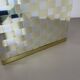 Rare hollywood regency paul evans style bicolor magazine holder, italy 1970