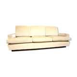 Vintage 3-seater sofa with cream-coloured upholstery from the 1970s