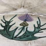 Thistle-themed decorative plate by Daniel Étienne in Vallauris