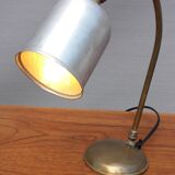 Puppy aluminum 'N' brass curved lamp