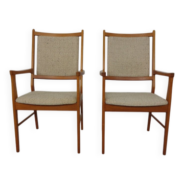 Set of Vintage Danish Teak Dining Armchairs, 1960s