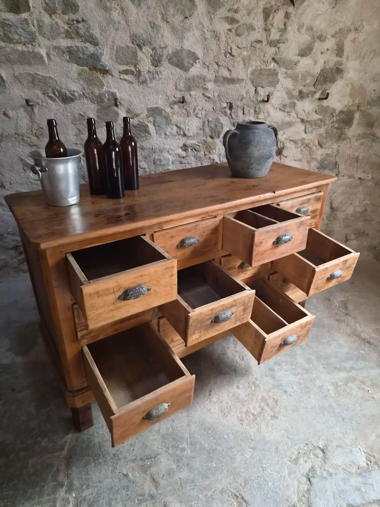 Antique shop counter with 12 drawers / kitchen island