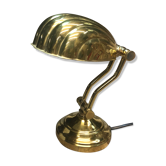 Vintage shell bedside lamp design 80 brass solid