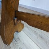 Solid oak organ bench