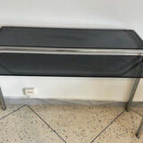 Console chrome et verre fumé 70s