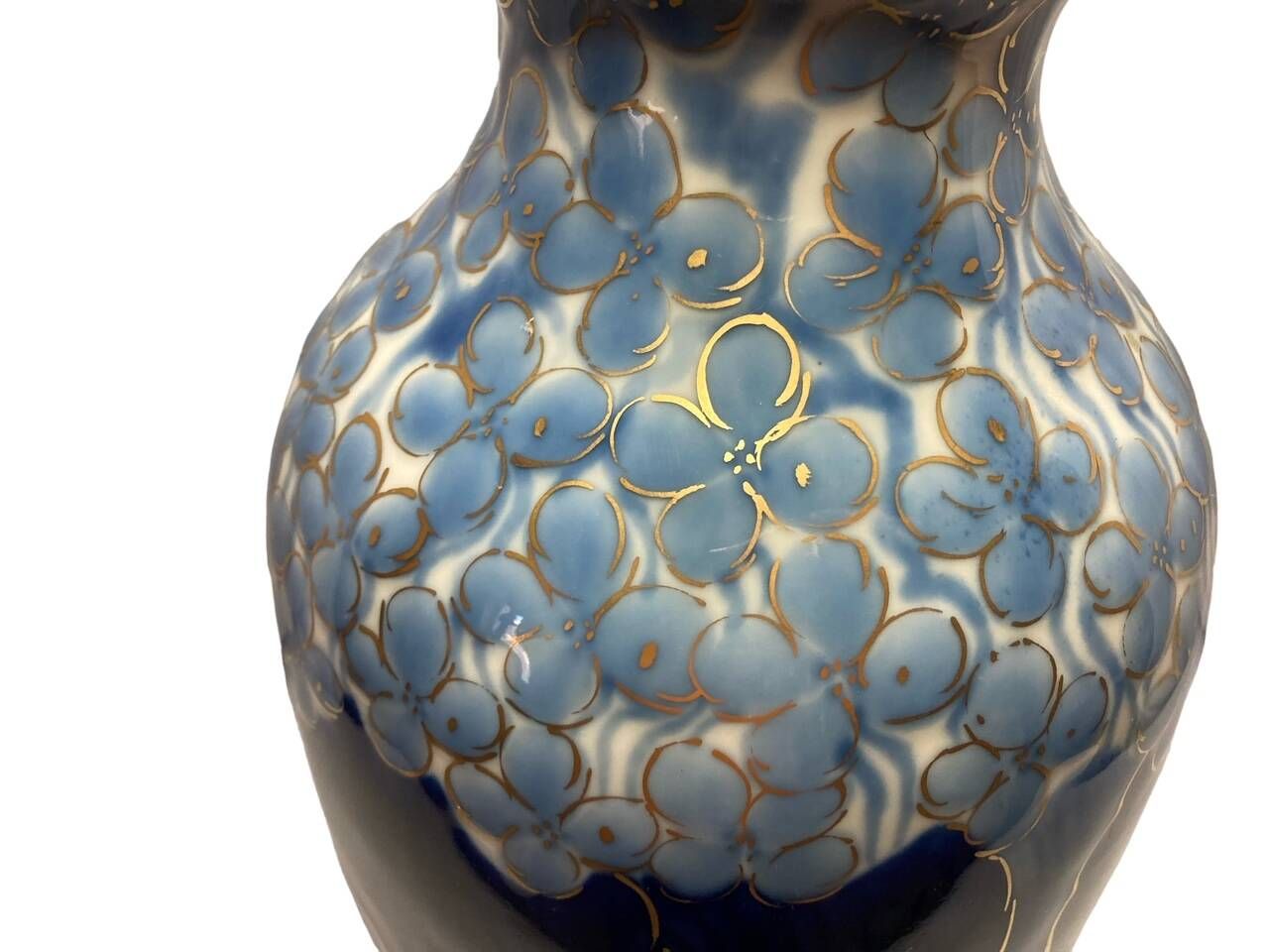Tharaud, important Limoges Art Deco porcelain vase from the early 20th century