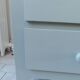Re-enchanted chest of drawers in verdigris, wooden top protected by varnish. 3 t furniture