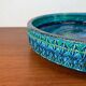 Large Mid-Century Modern Rimini Blu Pottery Bowl by Aldo Londi for Bitossi, Italy, 1960s