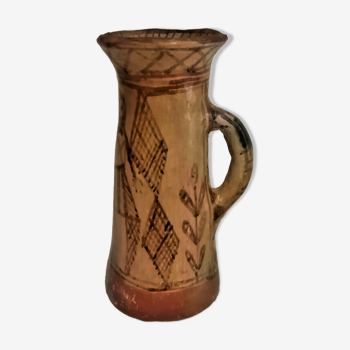 Ancient Berber pottery. Vase, pitcher. Terracotta. XIXth.