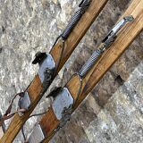 Old skis wood ash deco chalet mountain vintage 208 cm