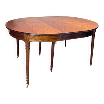 Table de salle à manger a bandeau en acajou de style louis xvi