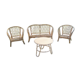 Bamboo and rattan living set