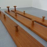 No. 140 Teak Wall Racks by Aksel Kjersgaard for Odder Møbler, 1960s, Set of 3
